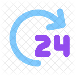 24 hours support  Icon