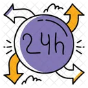 24 Hours Support  Icon