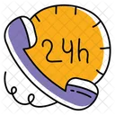 24 Hours Support  Icon