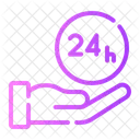 24 Hours Support  Icon