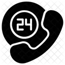 24 Hr Services Helpline Customer Support Icon