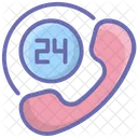 24 Hr Services Helpline Customer Support Icon