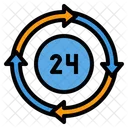 24 시간  아이콘