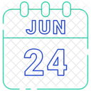 Junho Data Calendario Ícone
