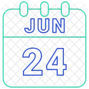 Juni Datum Kalender Symbol