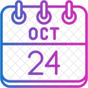 October Calendar Days Time And Date Icon