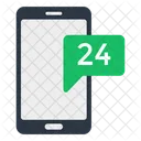 24-Stunden-Chat  Symbol