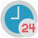 24 Stunden geöffnet  Symbol