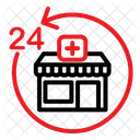 24 Stunden geöffneter Tierarzt  Symbol