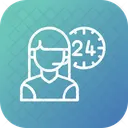 24 Stunden Kundenservice  Symbol