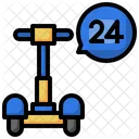 24 Stunden Roller  Symbol