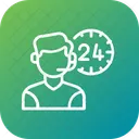 24 Stunden Service  Symbol