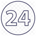 24 Service Hotline Symbol