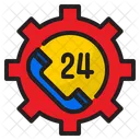 24 Stunden Service  Symbol