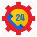 24 Stunden Service  Symbol