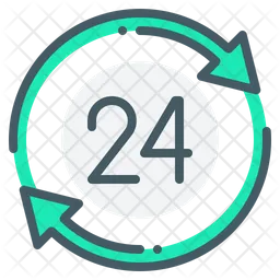 24 Stunden Service  Symbol