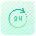 24 Stunden Service Support Service Symbol