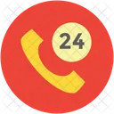 24 Stunden Service  Symbol