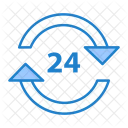 24 Stunden Service  Symbol