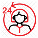 24 Stunden Service  Symbol