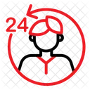 24 Stunden Service  Symbol