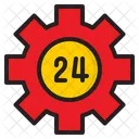 24 Stunden Support  Symbol