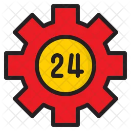 24 Stunden Support  Symbol