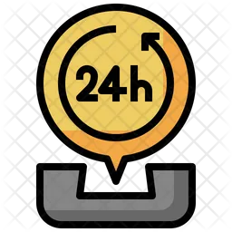 24 Stunden Support  Symbol