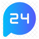 24 Stunden Support  Symbol