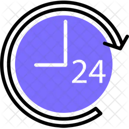 24-Stunden-Uhr  Symbol