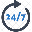 247 24 Hour Icon