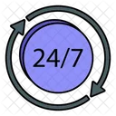 24/7 Service  Symbol