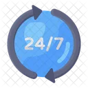 24/7 Service  Symbol