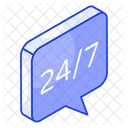 24/7 hour service Icon