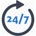 24/7 시계  아이콘