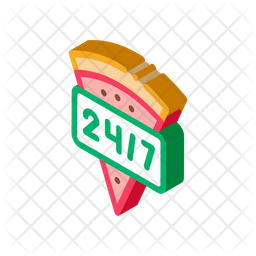 247 Pizza Service Icon