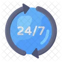 24/7 Service  Icon