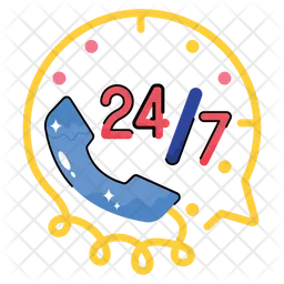 24/7 service  Icon