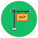 24/7 Service  Icon