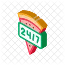 247 servicio de pizza  Icono