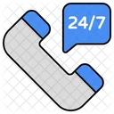 247 Hr Service 247 Hr Support 24 Hr Call Services Icon