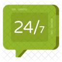 247 Hr Chat 247 Hr Support Customer Service 아이콘