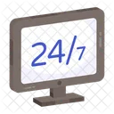 247 Hr Service 247 Hr Support Customer Service Icon