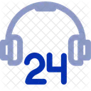24 X 7 Service Service Support Icon