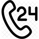 24 X 7 Call Support Helpline Icon