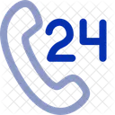 24 X 7 Call Support Helpline Icon