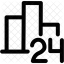 Grafico 24 X 7 Analise Diagrama Ícone