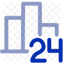 24 X 7 Graph Analytics Chart Icon
