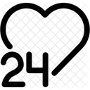 24x7 Heart  Icon