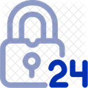 24 X 7 Lock Lock Security Icon